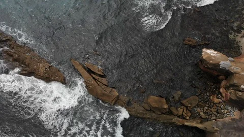 Aerial Shot Ocean Static Stock Footage 91070815