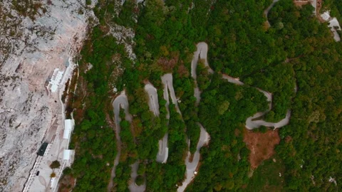 Aerial shot of the Ostrog Monastery Stock Footage 260483348