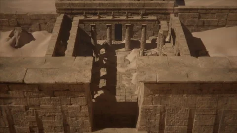 An aerial shot from outside to inside the temple to feel the movement and vi Stock-Footage 290779001