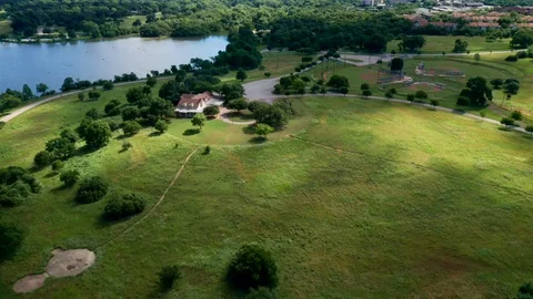 Aerial Shot Over Beautiful Fields with Cloud Shadows Stock Footage 111963804