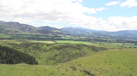 Aerial Shot over a forest and mountains Stock Footage 34256260