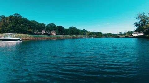 Aerial Shot Over the Hamptons Stock Footage 67540107
