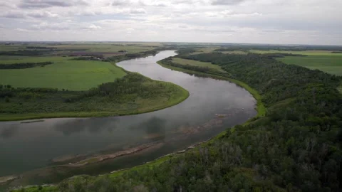 Aerial shot over river Stock Footage 261712698