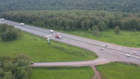 Aerial shot over the road. Stock Footage 112005162