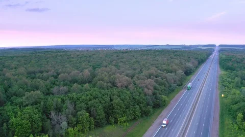 Aerial shot over the road. Stock Footage 112005658