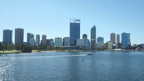 Aerial shot of Perth Stock Footage 89295265