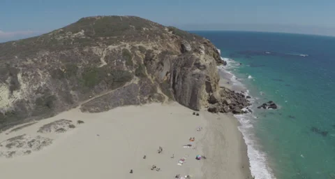 Aerial Shot of Point Dume and Westward Beach in Malibu Stock Footage 41755879