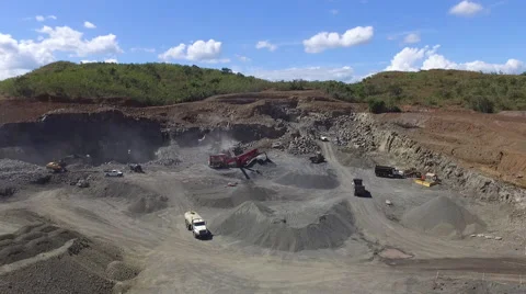 Aerial Shot of Quarry Construction Stock Footage 59840170