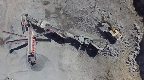 Aerial Shot of Quarry Construction Stock Footage 59840435