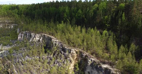 Aerial shot quarry limestone Stock Footage 76741091