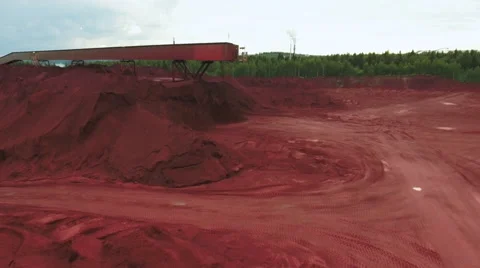 Aerial Shot of Quarry from which extracting Phospharus. Stock Footage 65254227