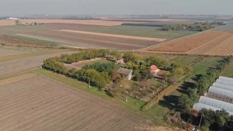 Aerial shot of the ranch Stock Footage 171569018