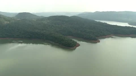 Aerial Shot Of A River Stock Footage 12112392