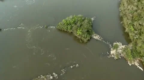 Aerial Shot Of A River Stock Footage 12143602
