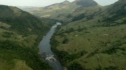 Aerial Shot Of A River Stock Footage 12143616
