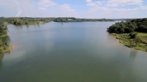 Aerial Shot Of A River Stock Footage 32928261