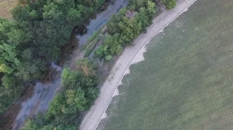 Aerial Shot of River Video stock 64977968