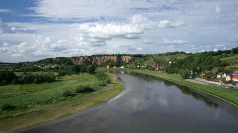 Aerial shot of river Stock Footage 67829200