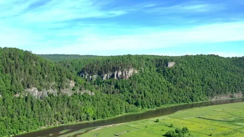 Aerial shot of the river. Stock Footage 112329397