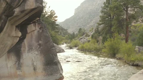 Aerial Shot of River in Joes Valley Utah Stock Footage 142477853