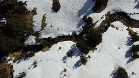 Aerial shot river in winter  Stock Footage 170075801