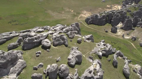Aerial Shot of Rocks Stock Footage 34250778