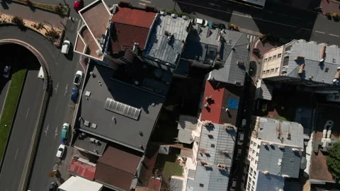 Aerial shot of Rooftops in Paris Stock Footage 178959430