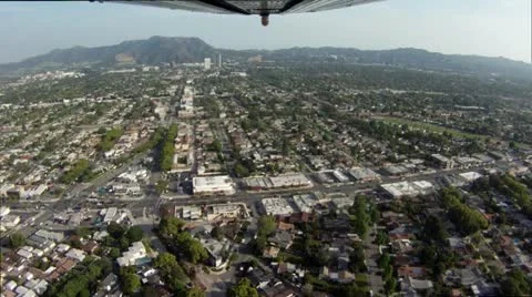 Aerial Shot: Round Trip, Burbank to Malibu, Part 2 Stock Footage