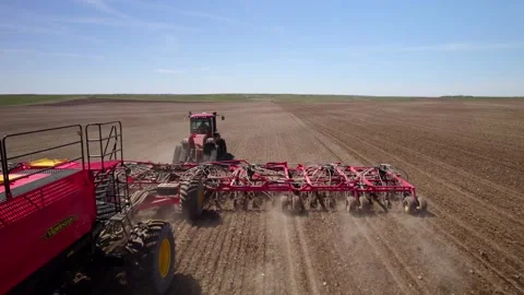 Aerial Shot of a Seeder Stock Footage 277780622