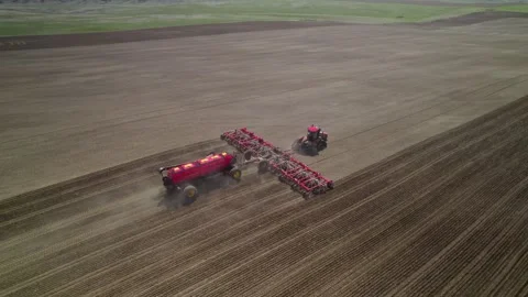 Aerial Shot of a Seeder Stock Footage 277780647