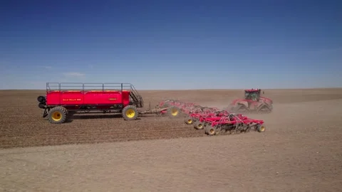 Aerial Shot of a Seeder Stock Footage 277780713