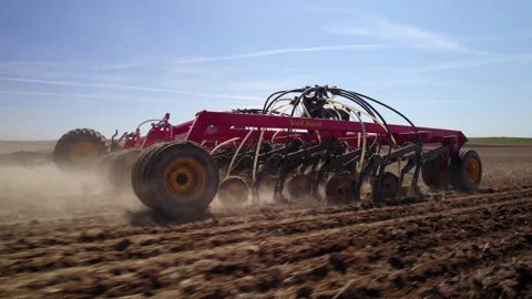 Aerial Shot of a Seeder Stock Footage 277780714