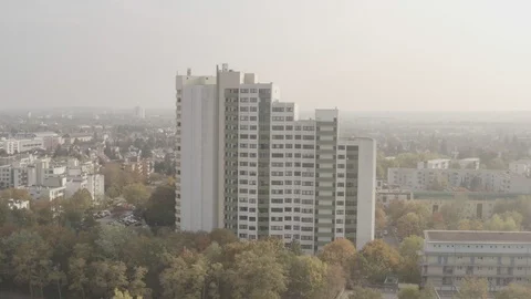 Aerial shot of a skyscraper Stock Footage 97757971