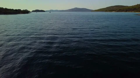 Aerial shot of small Adriatic islands Stock Footage 220563353
