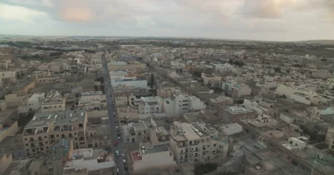 Aerial Shot of a small City Stock Footage 61328447