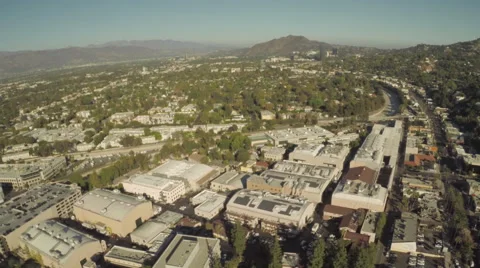 Aerial Shot of Studio City Stock Footage 49759005