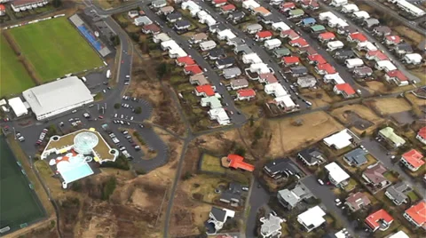 Aerial shot of suburb Video stock 35124085