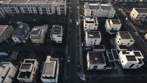 Aerial shot of a suburb Stock Footage 103269093