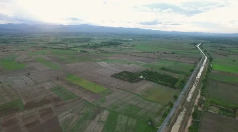 Aerial shot of sunset Video stock 68350859