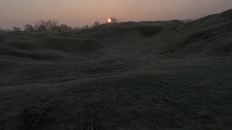 AERIAL SHOT sunset Stock Footage 77156171