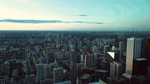 Aerial shot of Toronto Stock Footage 116883245