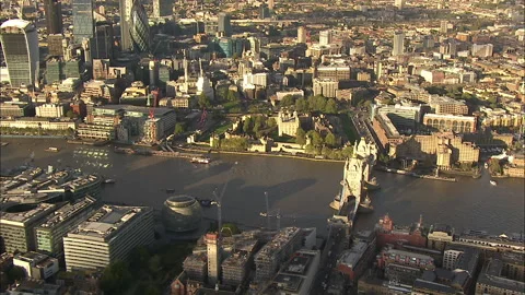 Aerial shot of Tower Bridge. Stock Footage 278046904