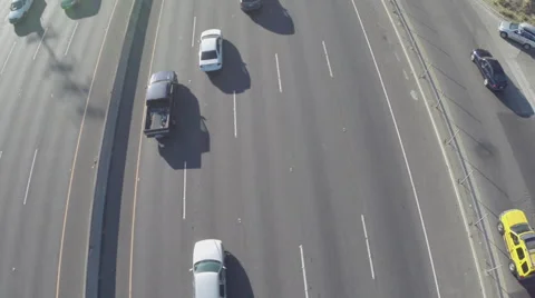 Aerial Shot of Traffic on 101 Freeway Stock Footage 41553451