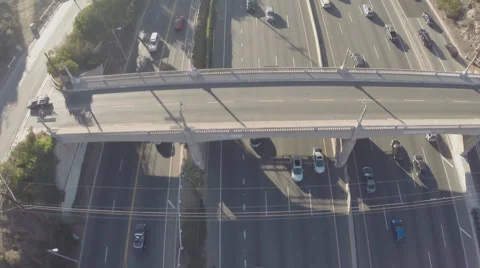 Aerial Shot of Traffic on 101 Freeway Stock Footage 41761057