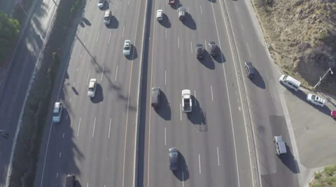 Aerial Shot of Traffic on 101 Freeway Stock Footage 41761868
