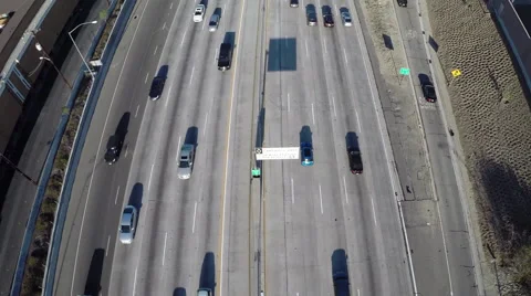 Aerial Shot of Traffic on 134 Freeway Stock Footage 49759403
