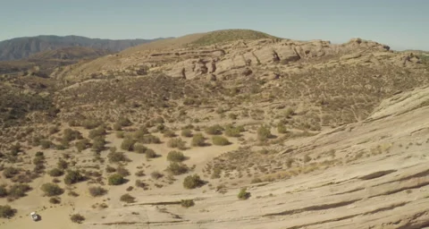 Aerial Shot of Vasquez Rocks Stock Footage 49762303
