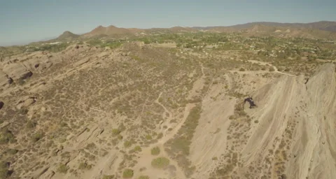 Aerial Shot of Vasquez Rocks Stock Footage 49762419