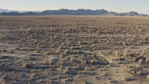 Aerial shot of a vast empty plain with hills, Salt Lake City, US Stock Footage 287724759