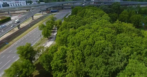Aerial Shot. View On A Highway Stock Footage 89862343